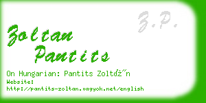 zoltan pantits business card